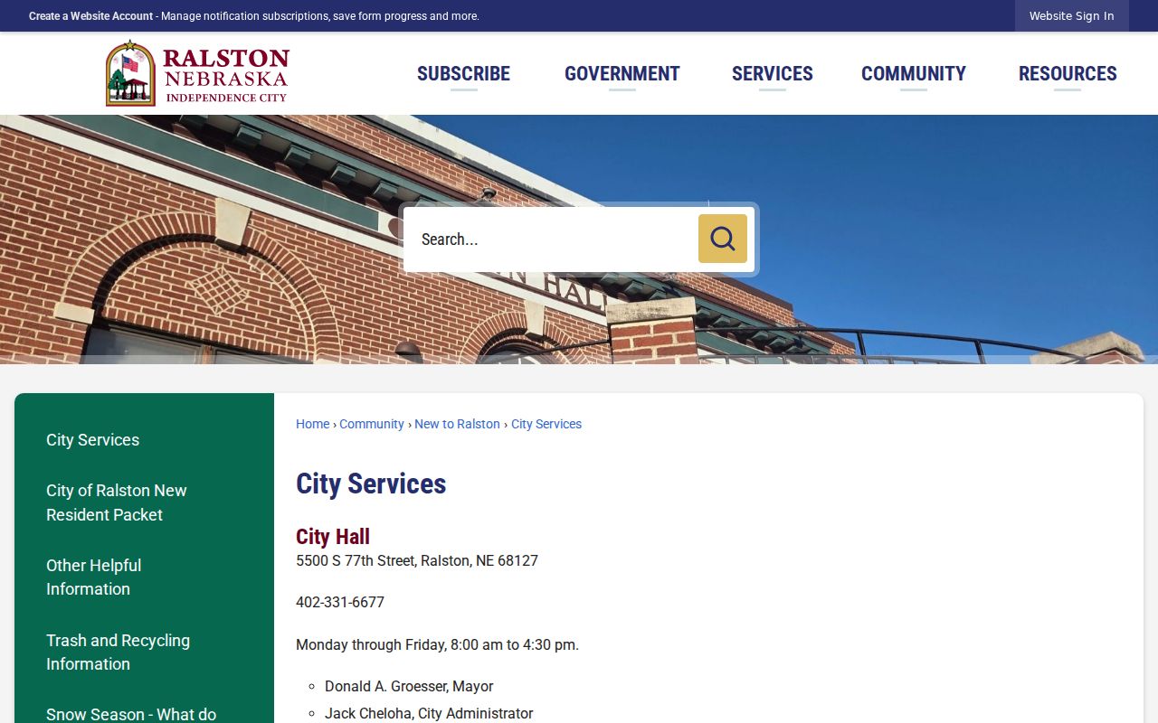 Douglas County municipal warrant records Ralston police contact