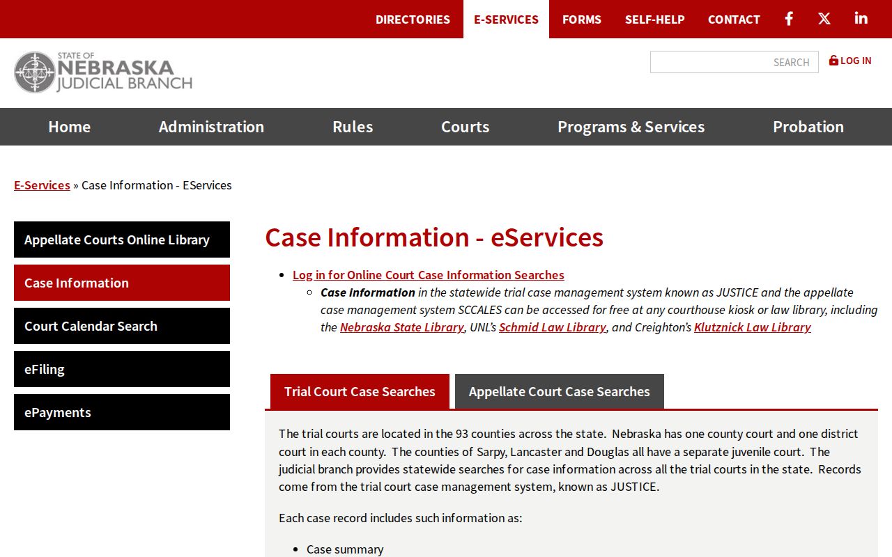Douglas County warrant records JUSTICE public access instructions